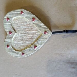 Valentine Carved resin heart hanger 4.25 X 6.5